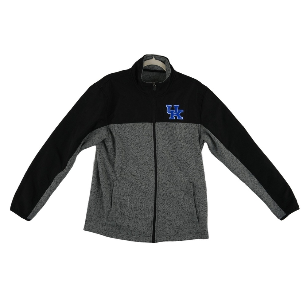 Captivating UK Kentucky Wildcats Jacket‎ Men's Size Large Black Gray NCAA
